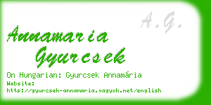 annamaria gyurcsek business card
