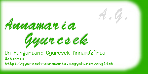 annamaria gyurcsek business card